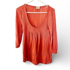Daytrip Coral Knit Blouse